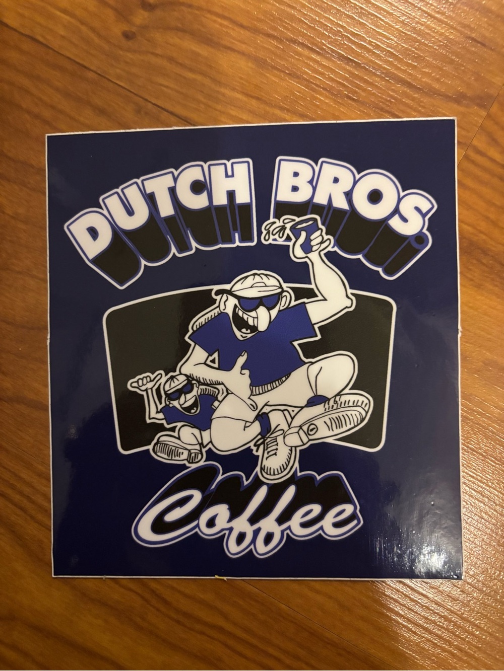 Dutch Bros Sticker - Navy Blue & White Illustration